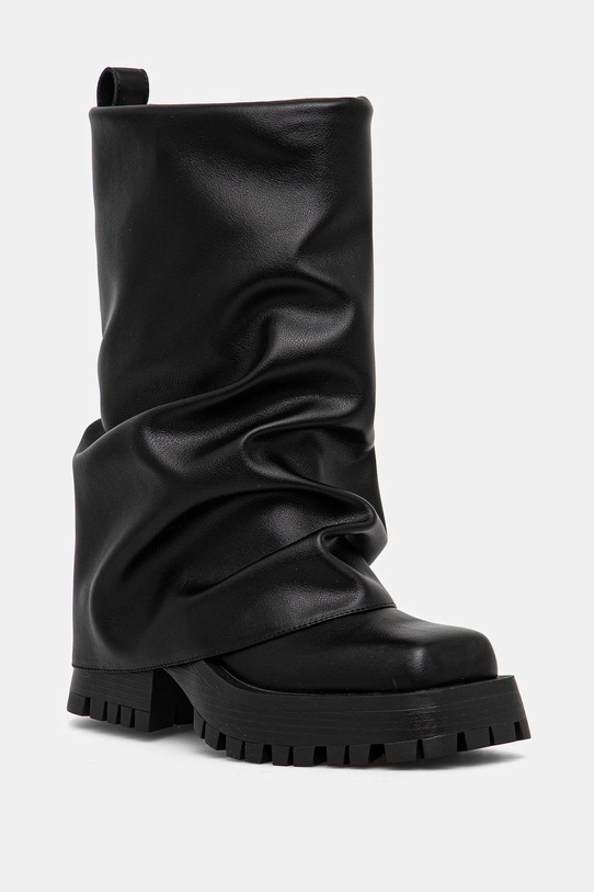 Gležnjače Steve Madden Shutter zrnata koža crna SM11003417.05O