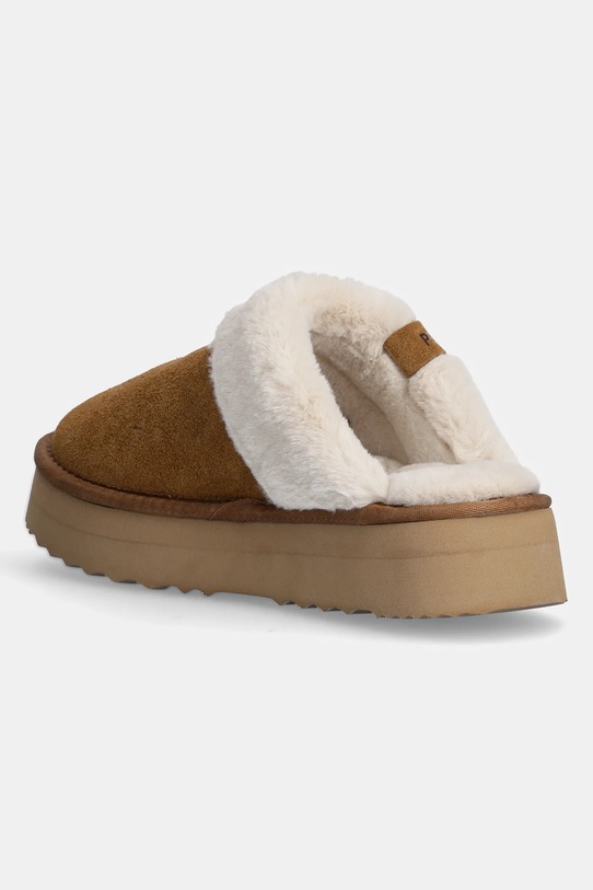 Încălțăminte Pepe Jeans papuci din piele întoarsă PLS10421 PLS10421 maro
