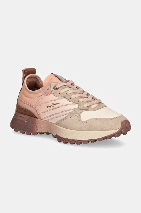 Sneakers boty Pepe Jeans PLS60010 semišová kůže růžová PLS60010