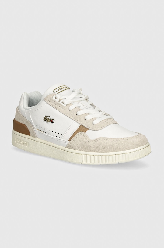 Lacoste sneakers din piele T-CLIP 0722 1 COU SFA piele întoarsă alb 43SFA0009
