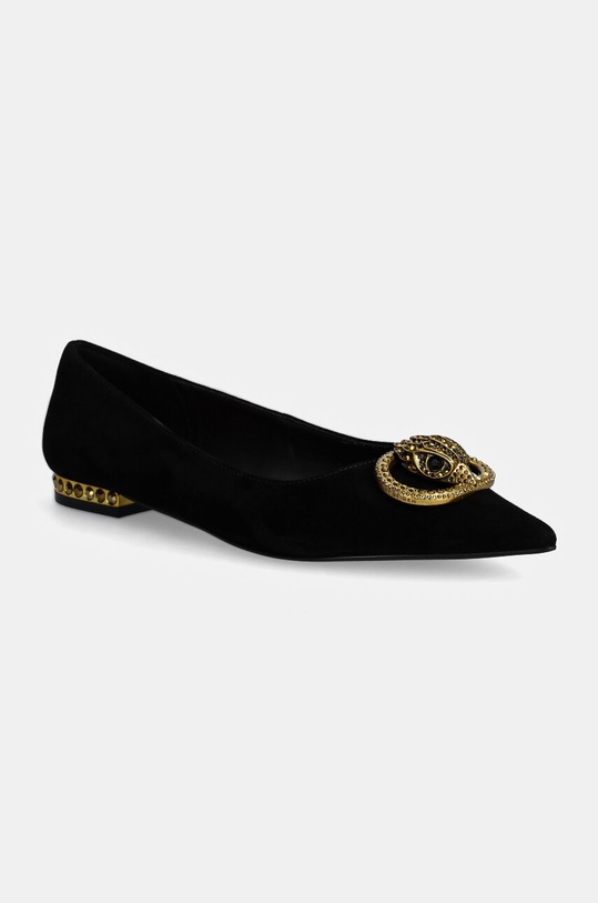 Kurt Geiger London balerini din piele intoarsa Chelsea Point Flat negru 3418500209.BLACK