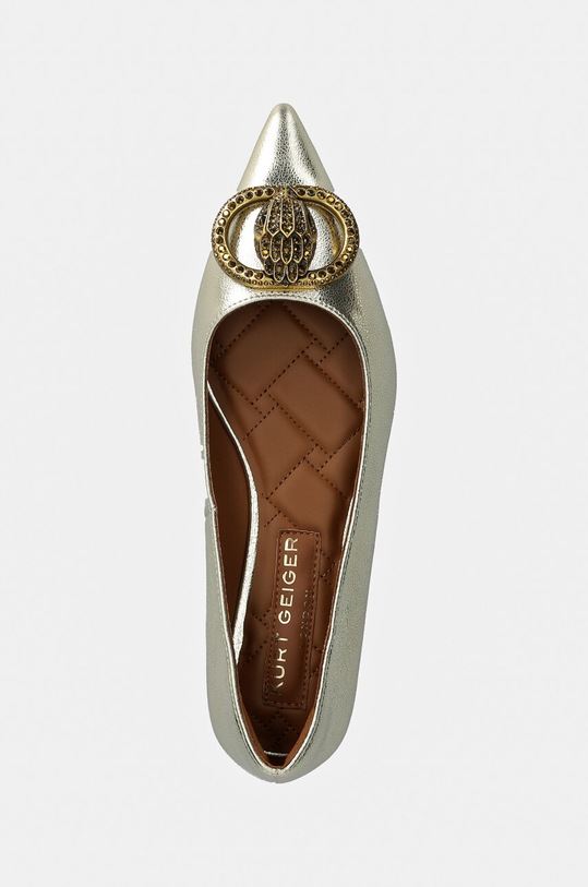 Kurt Geiger London balerini Chelsea Point Flat aur 3418561109.GOLD