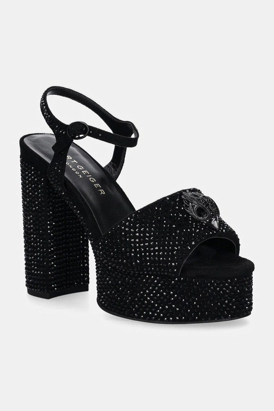 Sandale Kurt Geiger London Kensington Platform Sdl široka potpetica crna 9798809609.BLK