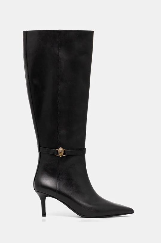 Kurt Geiger London kozaki skórzane Kensington Flexi Knee 3538900109.BLACK czarny AW24