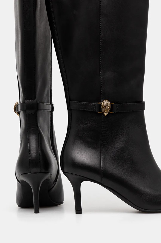 Kurt Geiger London kozaki skórzane Kensington Flexi Knee 3538900109.BLACK czarny