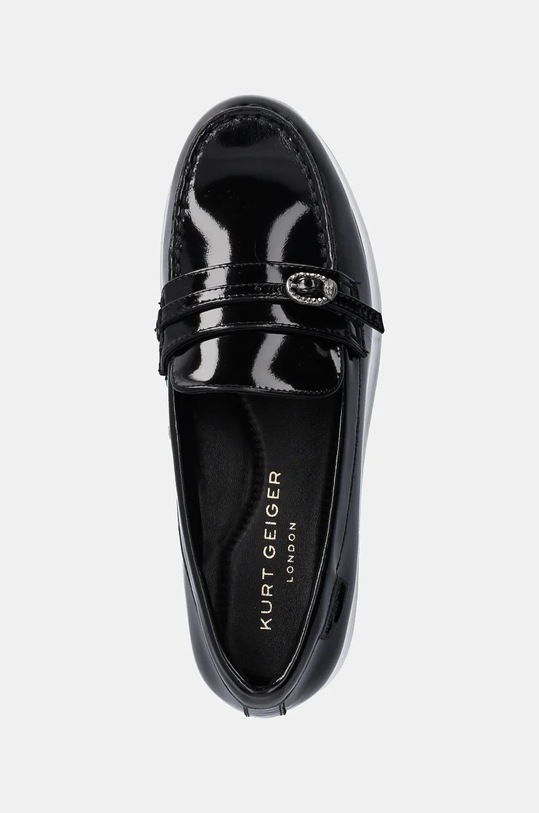 Kurt Geiger London mocasini de piele Mayfair Flatform Loafer negru 3518100309.BLACK