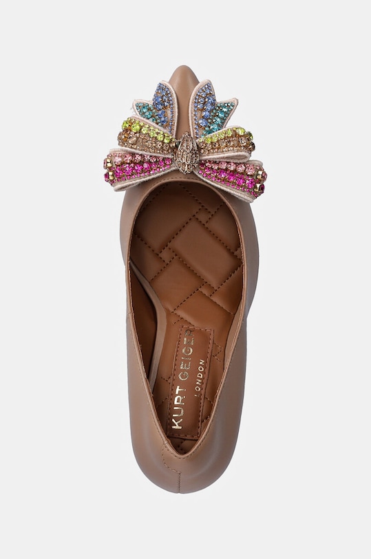 Kurt Geiger London pantofi cu toc Belgravia Bow Court bej 9554937109.TAUPECOMB