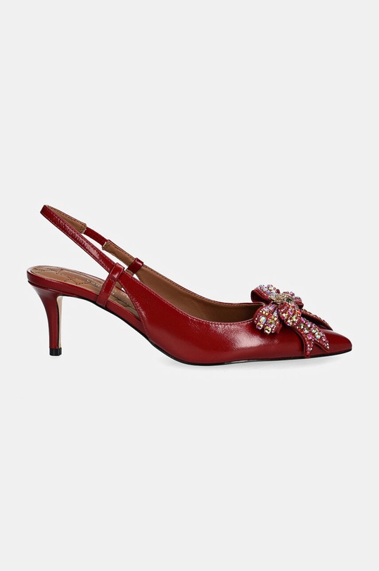 Kožené lodičky Kurt Geiger London Belgravia Bow Sling 621750309.RED červená AW24