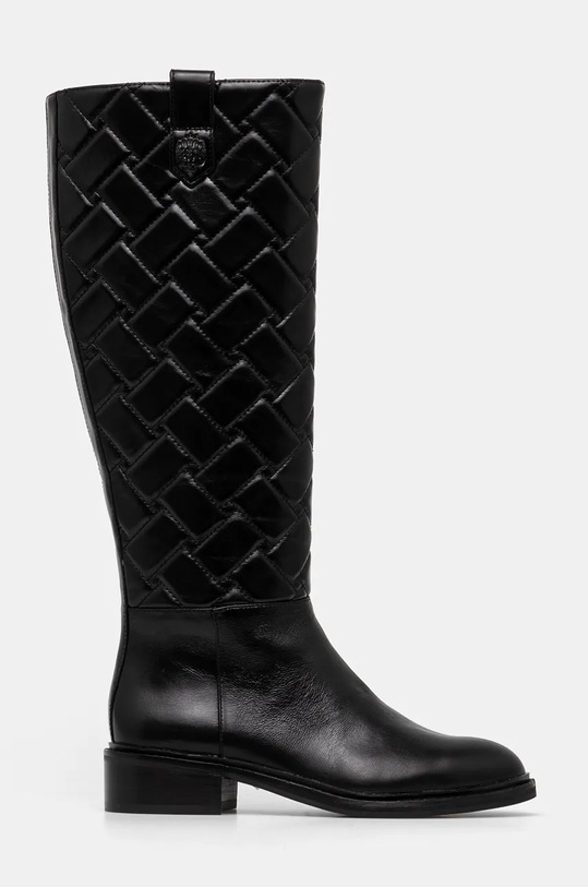 Kožne čizme Kurt Geiger London Kensington Quilt High Leg 3453800109.BLACK crna AW24