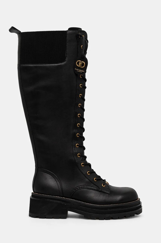 Kurt Geiger London ghete de piele Chelsea Combat Knee Boot 3516600109.BLACK negru AW24