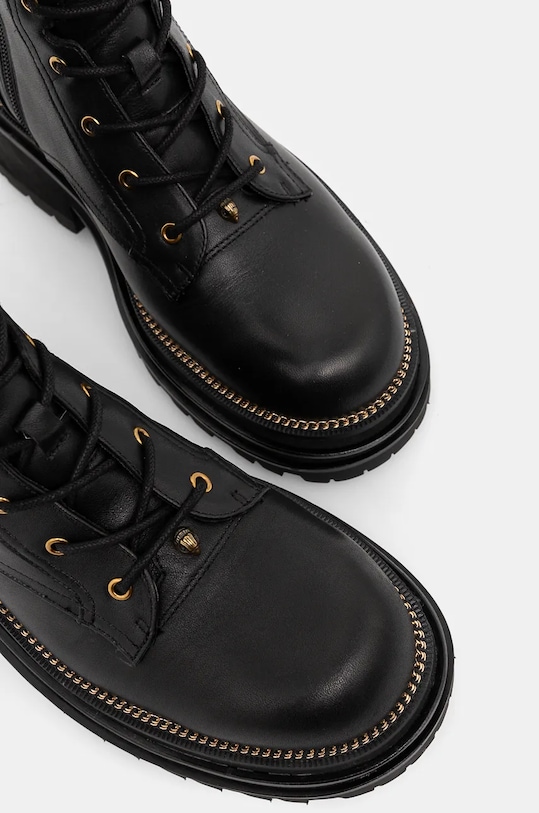 Kurt Geiger London cizme de piele Chelsea Combat Knee Boot 3516600109.BLACK negru