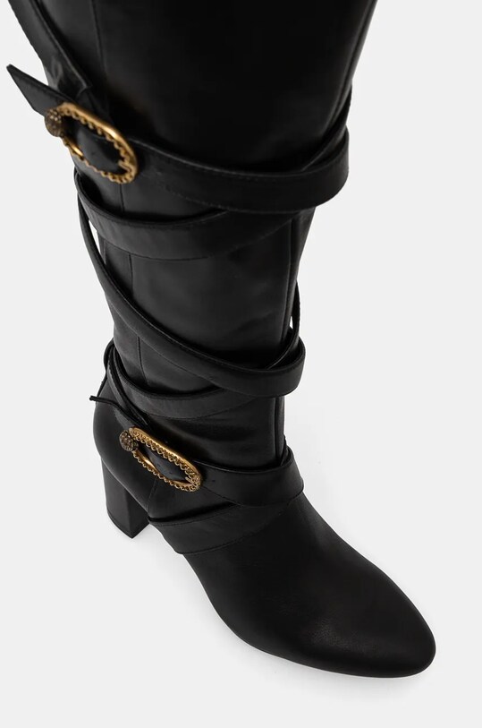 Кожаные сапоги Kurt Geiger London Mayfair Strappy Knee Boot 3483800109.BLACK чёрный
