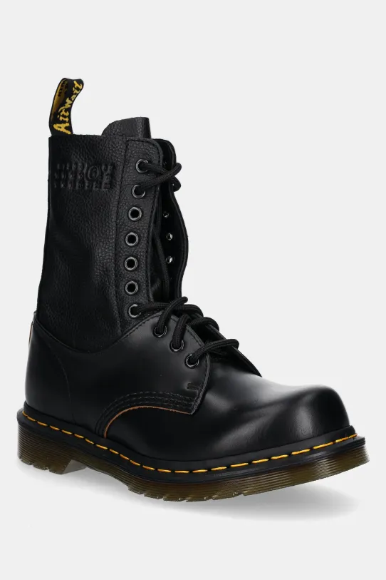 MM6 Maison Margiela leather biker boots MM6 Maison Margiela x Dr. Martens grain leather black S66WU0126.P8030