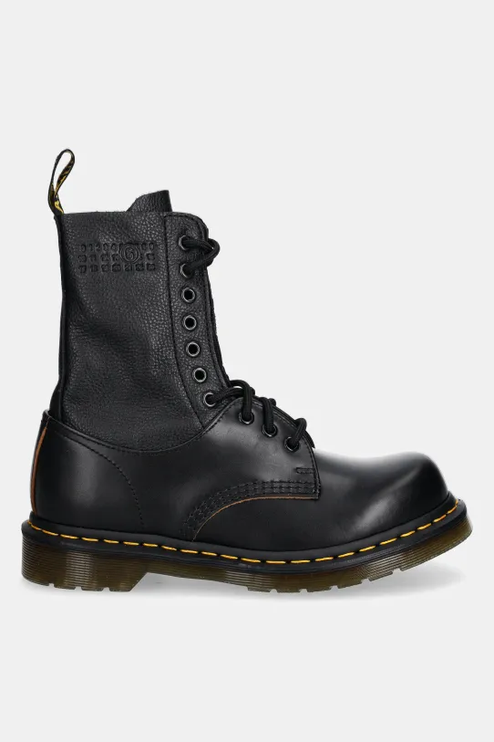 MM6 Maison Margiela bocanci de piele MM6 Maison Margiela x Dr. Martens S66WU0126.P8030 negru AW24