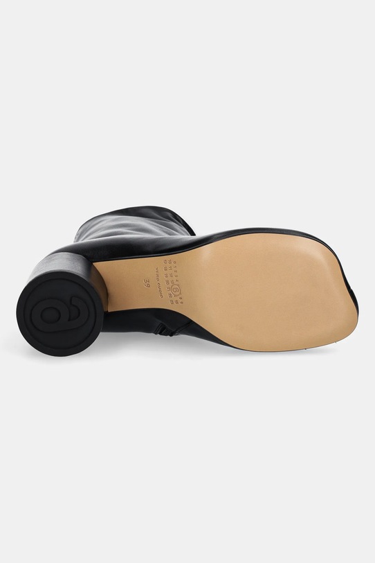 Kožené kotníkové boty MM6 Maison Margiela S59WU0235.P3628 černá