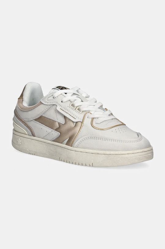 Kaotiko scarpe da ginnastica in nubuck BOSTON PIPING METAL bassa bianco AP005.03.2700