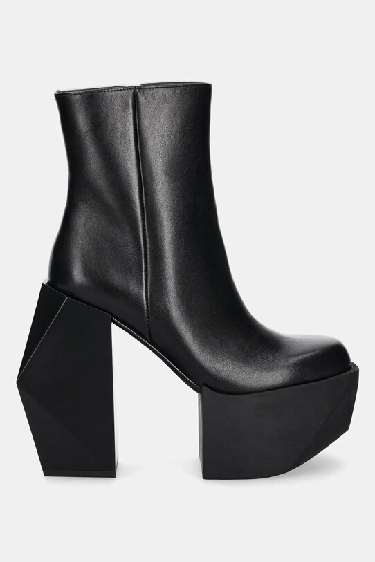 Шкіряні черевики United Nude Stage Boot 107530116 чорний AW24