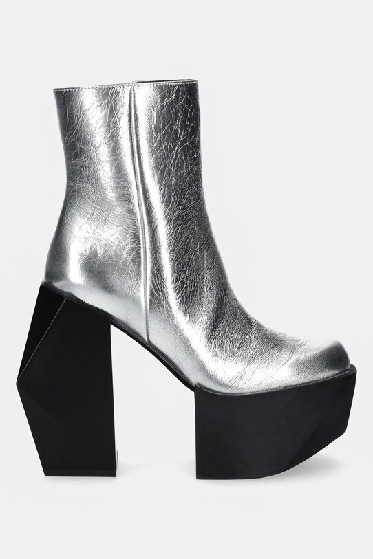 Шкіряні черевики United Nude Stage Boot 1075314116 срібний AW24