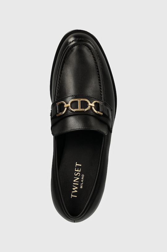 Кожаные мокасины Twinset чёрный 242TCP100.00006