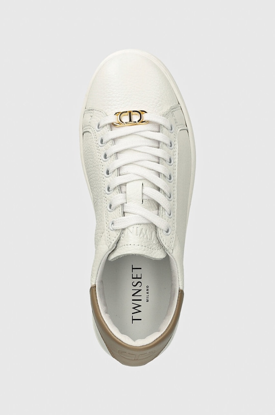 Twinset sneakersy skórzane biały 242TCP012.11786