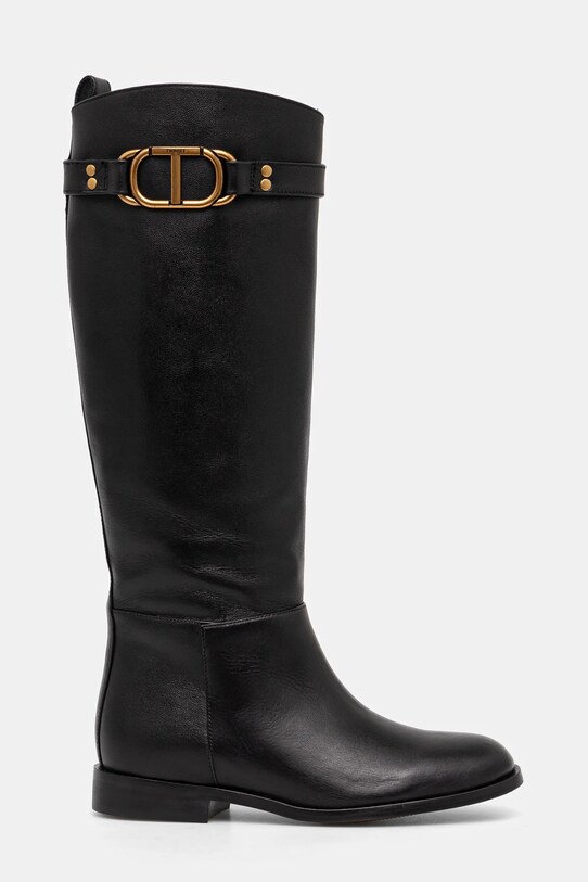 Twinset ghete de piele 242TCP092.00006 negru AW24