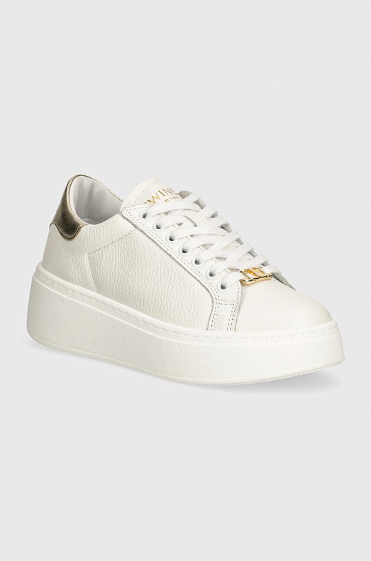 Twinset sneakers din piele platformă alb 242TCP010.07049