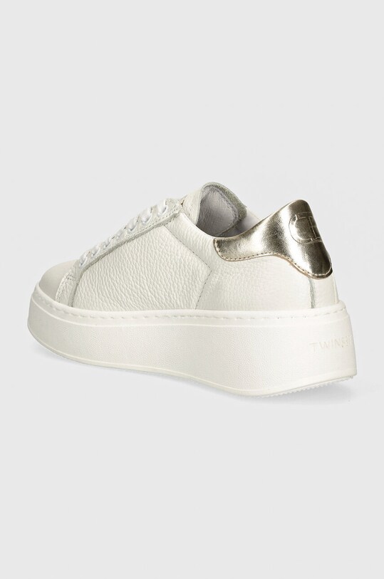 Încălțăminte Twinset sneakers din piele 242TCP010.07049 alb
