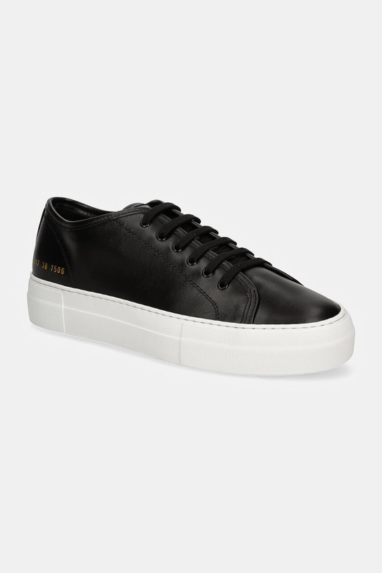 Kožne tenisice Common Projects Tournament Low Super in Leather ravni crna 4017.7506