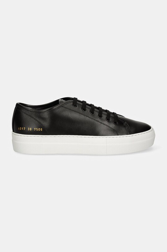Шкіряні кросівки Common Projects Tournament Low Super in Leather 4017.7506 чорний AW24