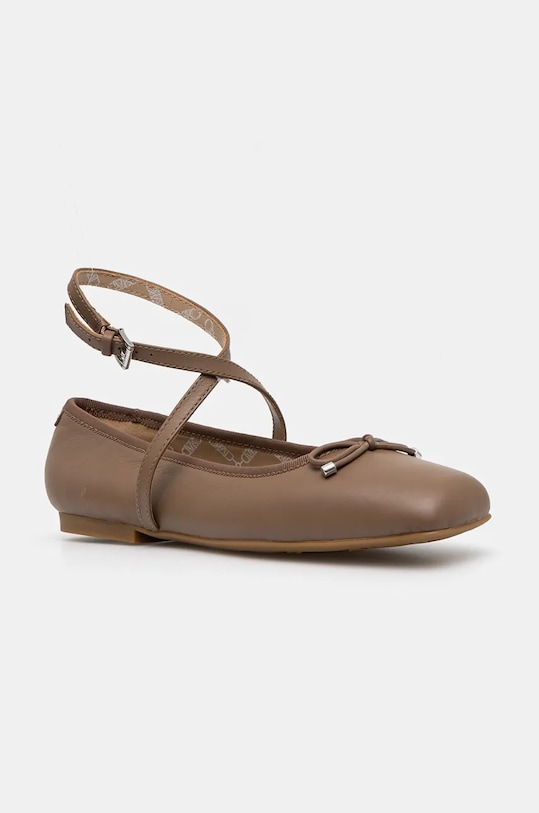 Usnjene balerinke MICHAEL Michael Kors Collette bež 40T4CTFP1L.229
