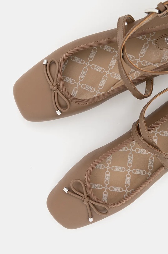 Usnjene balerinke MICHAEL Michael Kors Collette bež 40T4CTFP1L.229