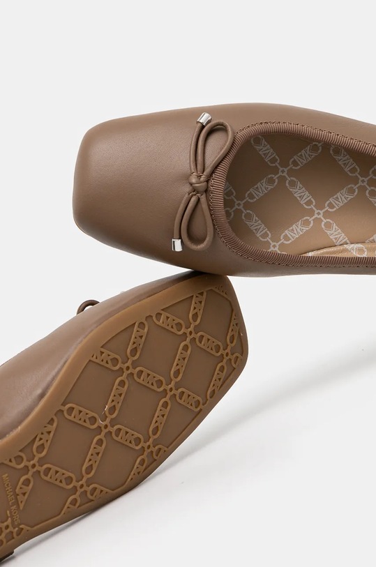 Usnjene balerinke MICHAEL Michael Kors Collette 40T4CTFP1L.229 bež