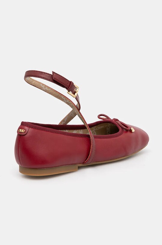 Încălțăminte MICHAEL Michael Kors balerini de piele Collette 40T4CTFP1L.609 burgundia
