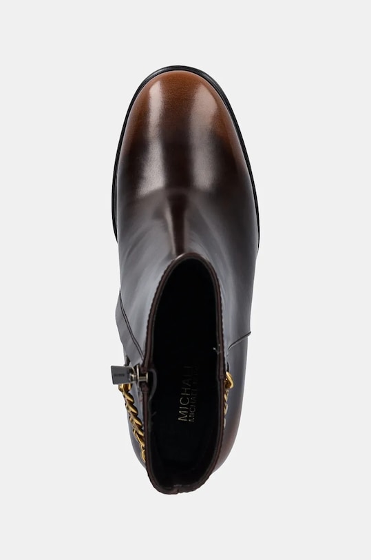 Kožené členkové topánky MICHAEL Michael Kors Carlisle hnedá 40F4CLME2L.230