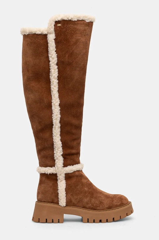 Semišové boty MICHAEL Michael Kors Asher semišová kůže hnědá 40F4ASFB6S.230