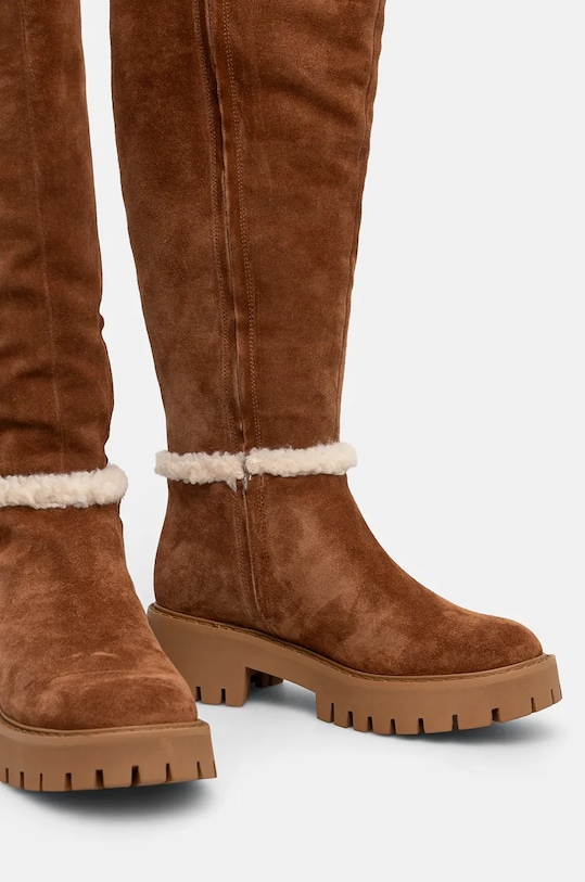 Semišové boty MICHAEL Michael Kors Asher 40F4ASFB6S.230 hnědá NC24