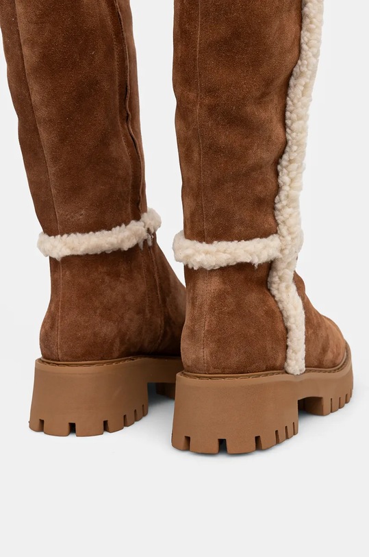 Boty Semišové boty MICHAEL Michael Kors Asher 40F4ASFB6S.230 hnědá