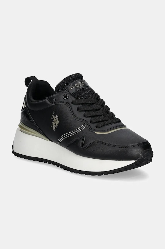 Кроссовки U.S. Polo Assn. BAYLE имитация натуральной кожи чёрный BAYLE002W.DYM1