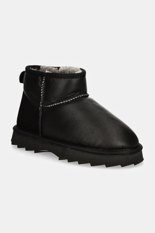 Kožené snehule Emu Australia Sharky Micro Town usňová koža čierna W13154.BLAK