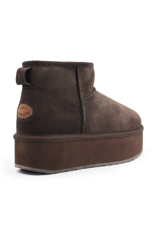 Obuv Semišové snehule Emu Australia Stinger Micro Flatform W13082.CHOC hnedá