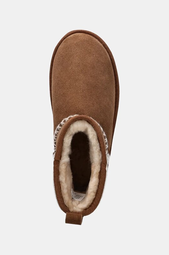 Замшевые сапоги Emu Australia Stinger Knit Flatform коричневый W13143.CHES