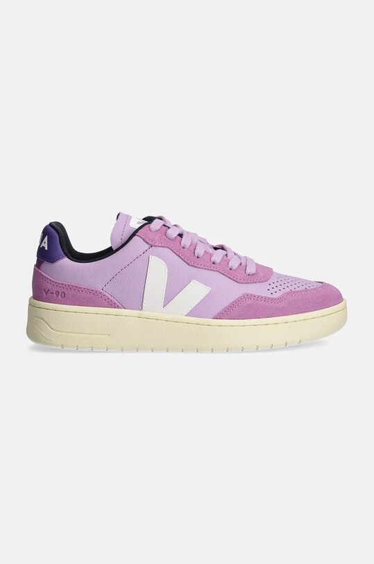 Кожаные кроссовки Veja V-90 VD2003661A фиолетовой AW24