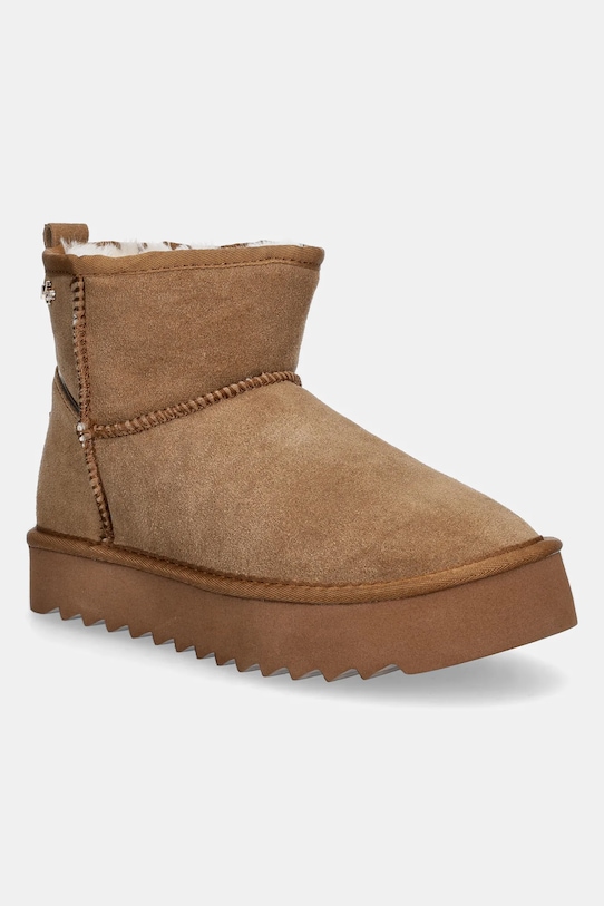 Mexx śniegowce zamszowe HIGH JANE ORLEANS brak zapięcia brązowy MICH2000943W