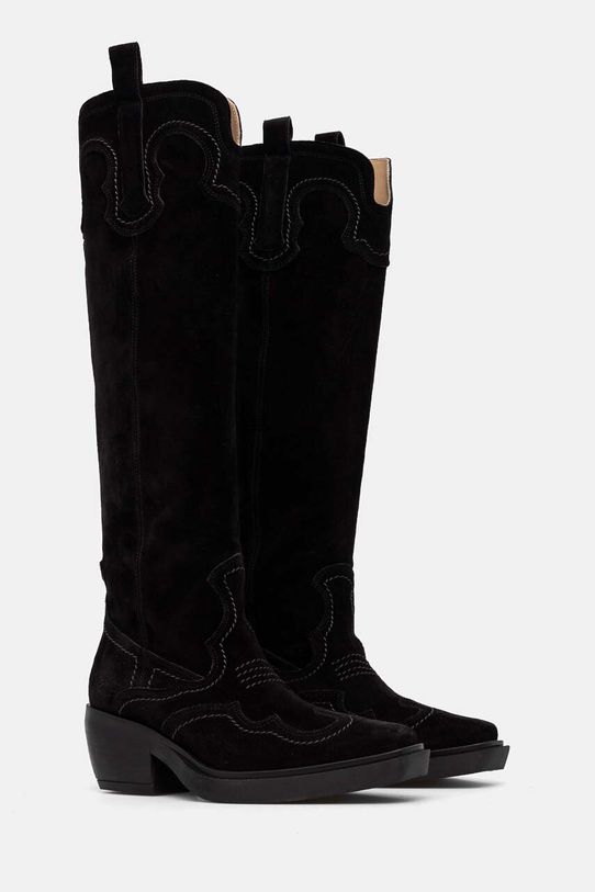 Copenhagen kowbojki zamszowe CPH286 czarny AW24