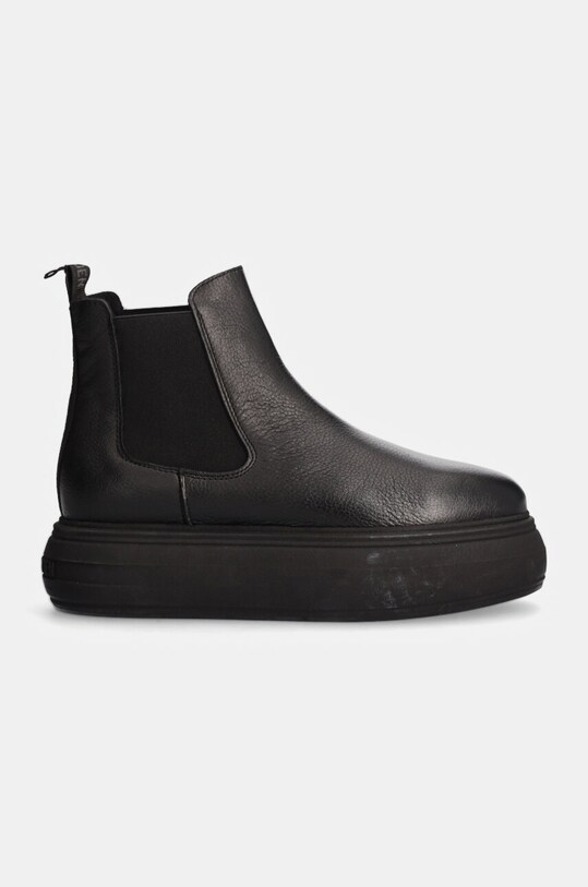 Steve Madden sztyblety skórzane Hazel SM11003088.017 czarny AW24