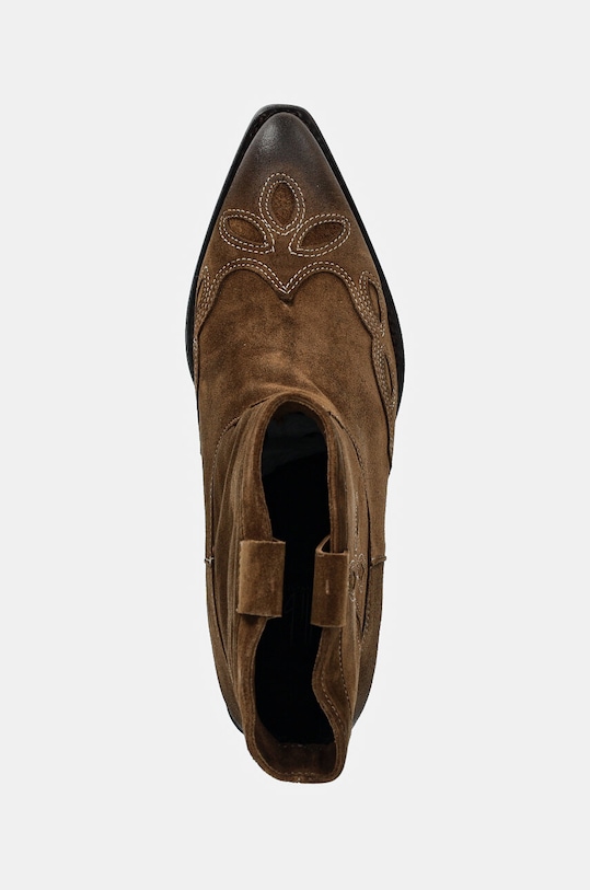 Billi Bi cizme de cowboy din piele intoarsa maro A7170