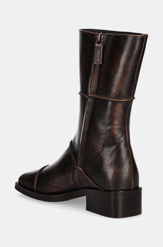 Παπούτσια Δερμάτινες μπότες Billi Bi A7240 καφέ