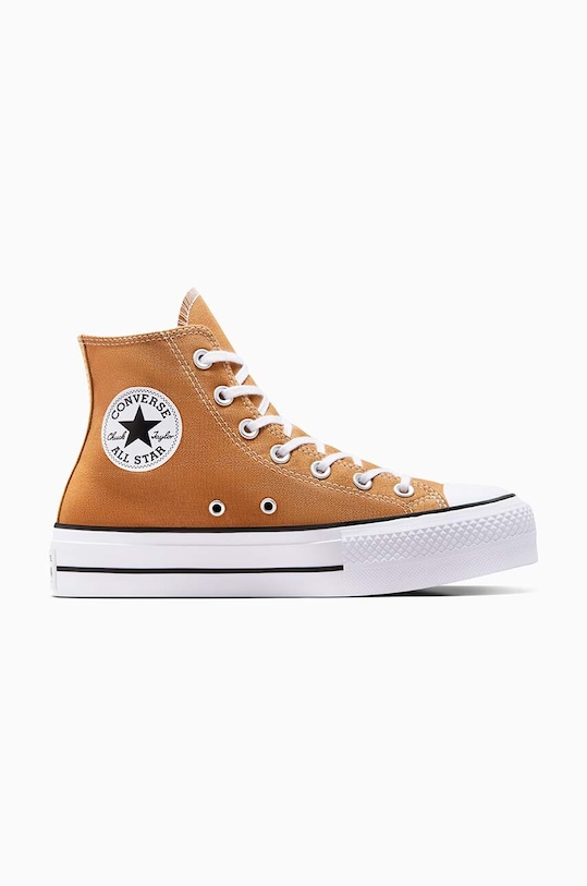 Πάνινα παπούτσια Converse Chuck Taylor All Star Lift πλατφόρμα κίτρινο A11537C