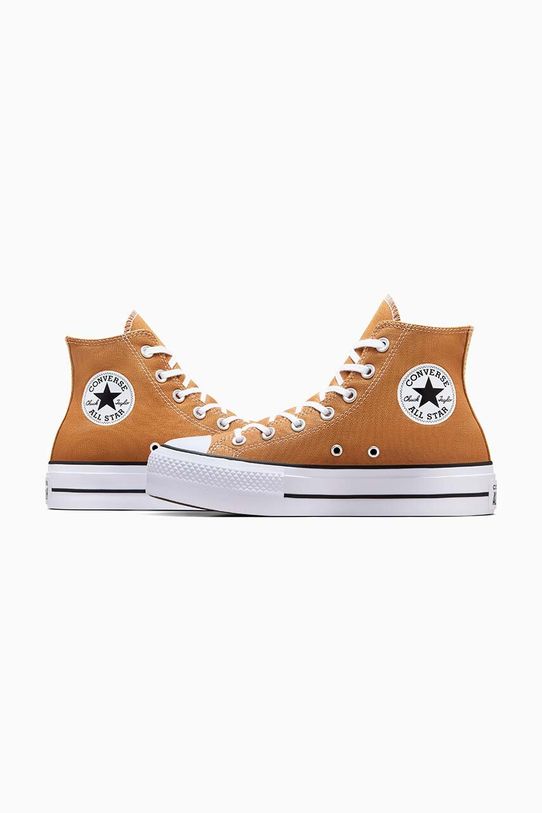 Πάνινα παπούτσια Converse Chuck Taylor All Star Lift κίτρινο A11537C