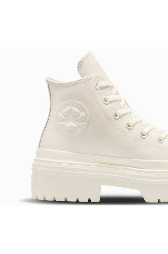 Kožené kecky Converse Chuck Taylor All Star Lugged Heel bílá A10370C